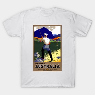 Vintage Travel Poster  Tasmania Australia T-Shirt